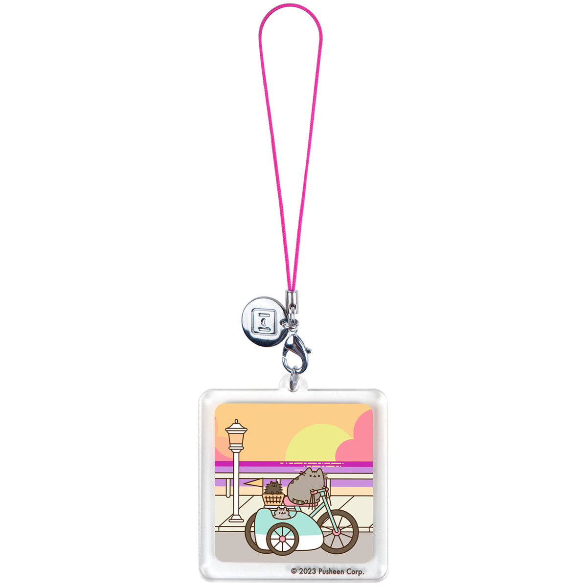 Pusheen the Cat Acrylic Keychain Charm - Summer