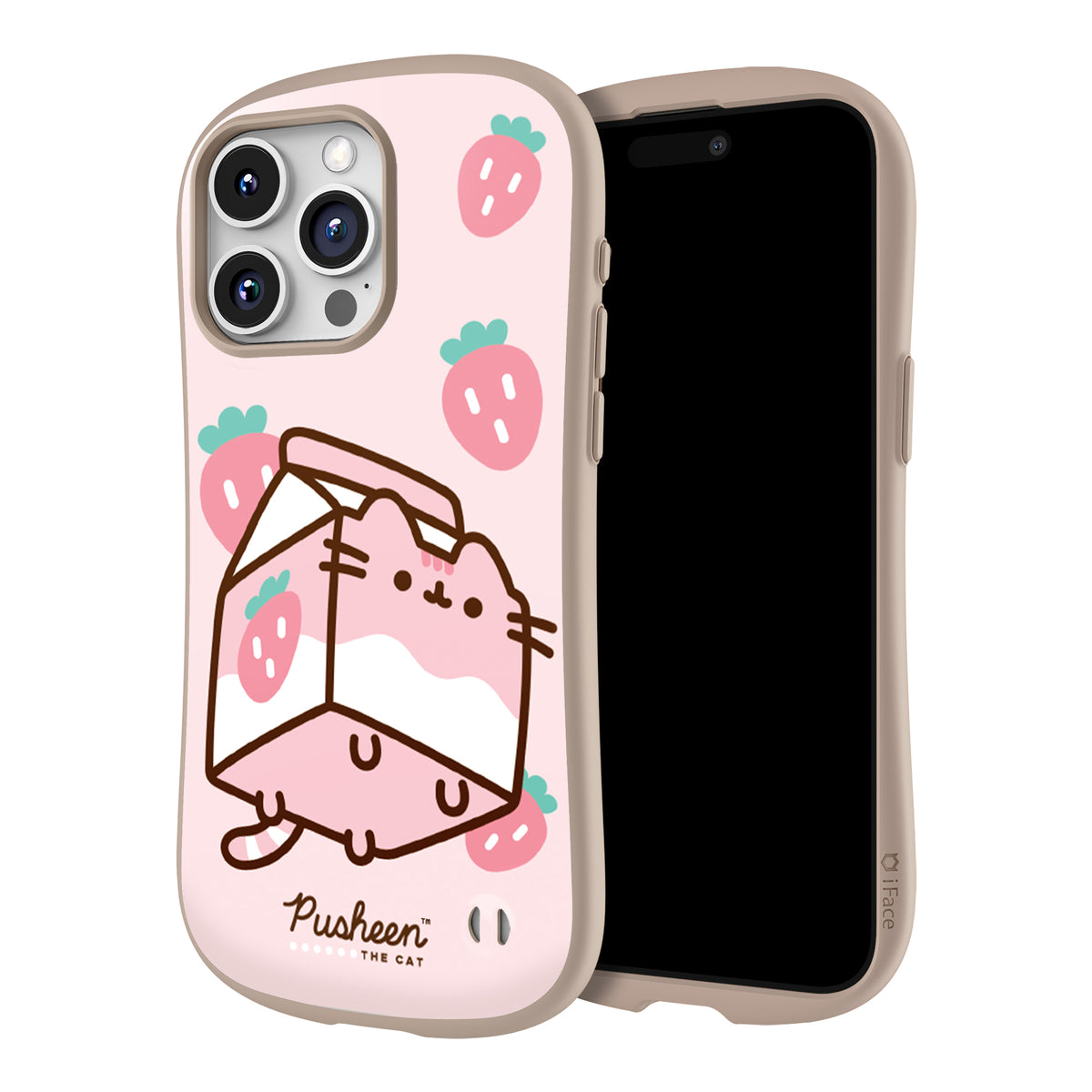 Pusheen the Cat Case for iPhone 15 Pro / 15 Pro Max - Strawberry Milk