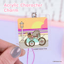 Pusheen the Cat Acrylic Keychain Charm - Summer