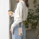 Crossbody Woven Cell Phone Lanyard - Pale Blue