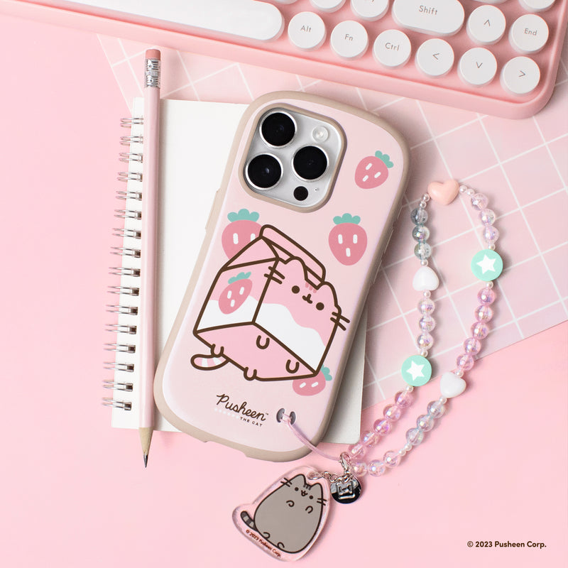 Pusheen the Cat Case for iPhone 15 Pro / 15 Pro Max - Strawberry Milk