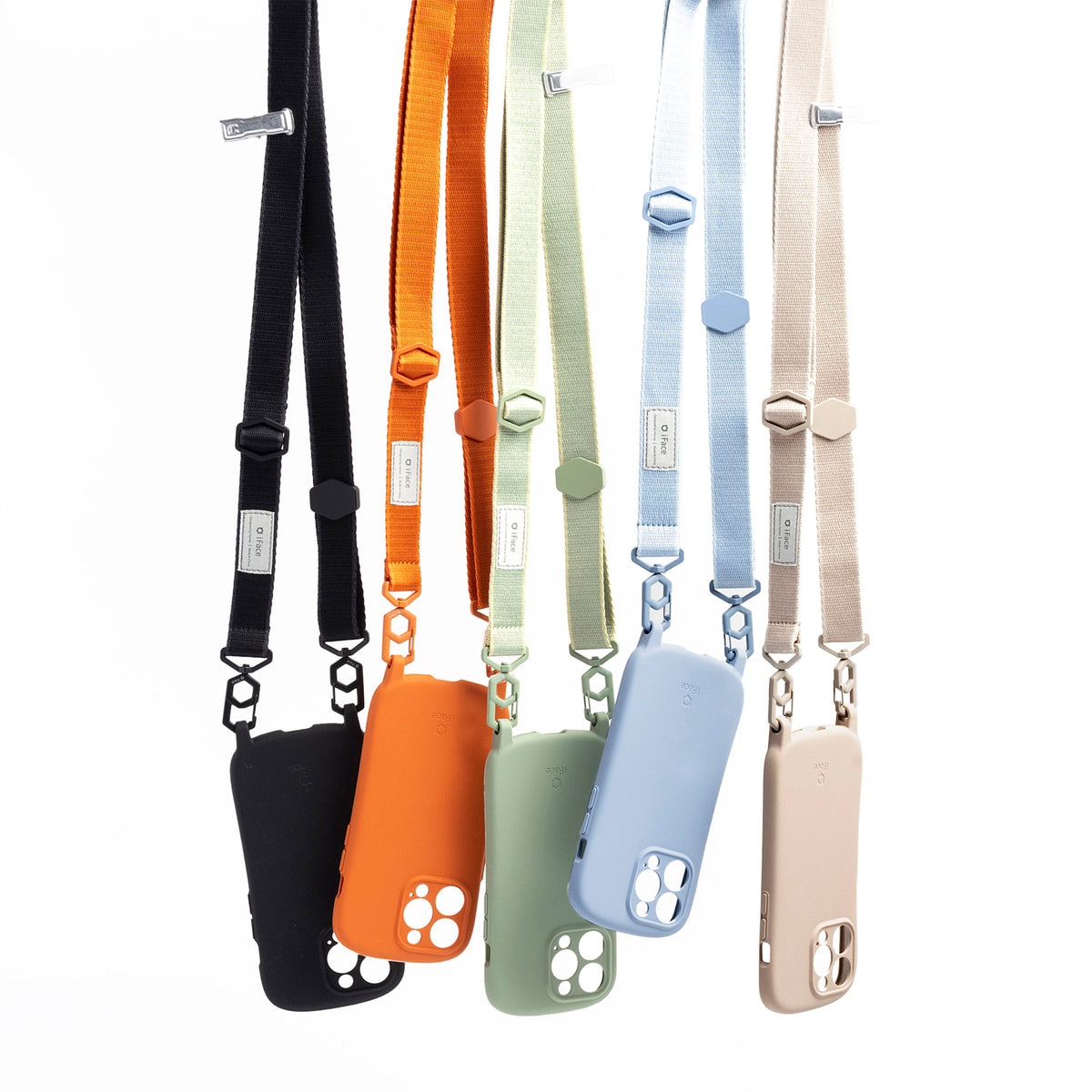 iPhone 14 and 14 Pro Crossbody Lanyard + Case Set - Pale Blue