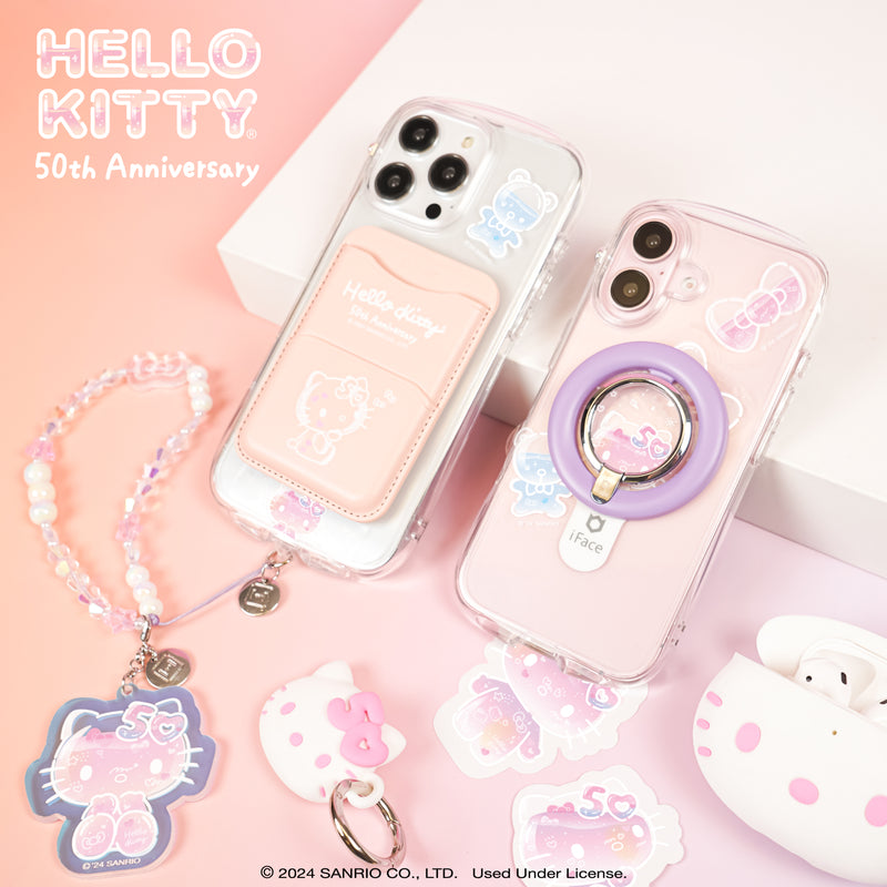 iPhone 15 Series Look in Clear MagSafe Case + Hello Kitty 50th Anniversary Deco Stickers