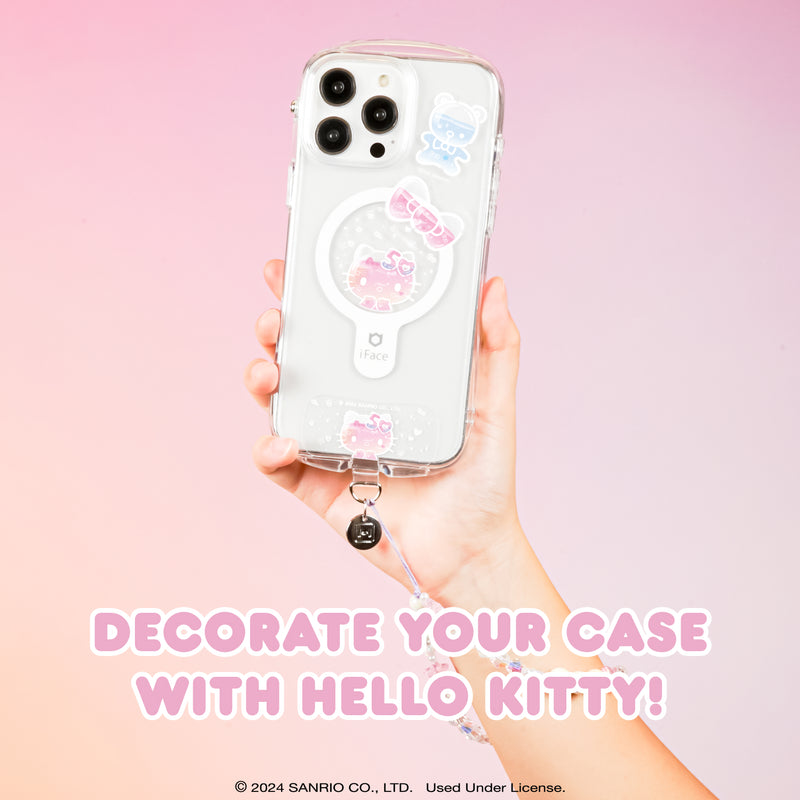 iPhone 15 Series Look in Clear MagSafe Case + Hello Kitty 50th Anniversary Tether Tab