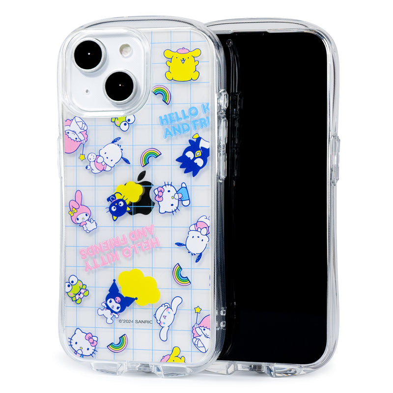 Hello Kitty and Friends Look In Clear for iPhone 15 Series - Over the Rainbow