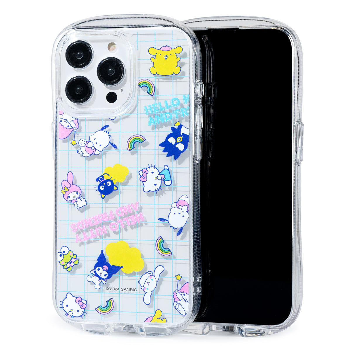 familiar HELLO KITTY iPhone 15Pro MAXケース Hello Kitty and Friends Look In Clear for iPhone 15 Series - Over the
