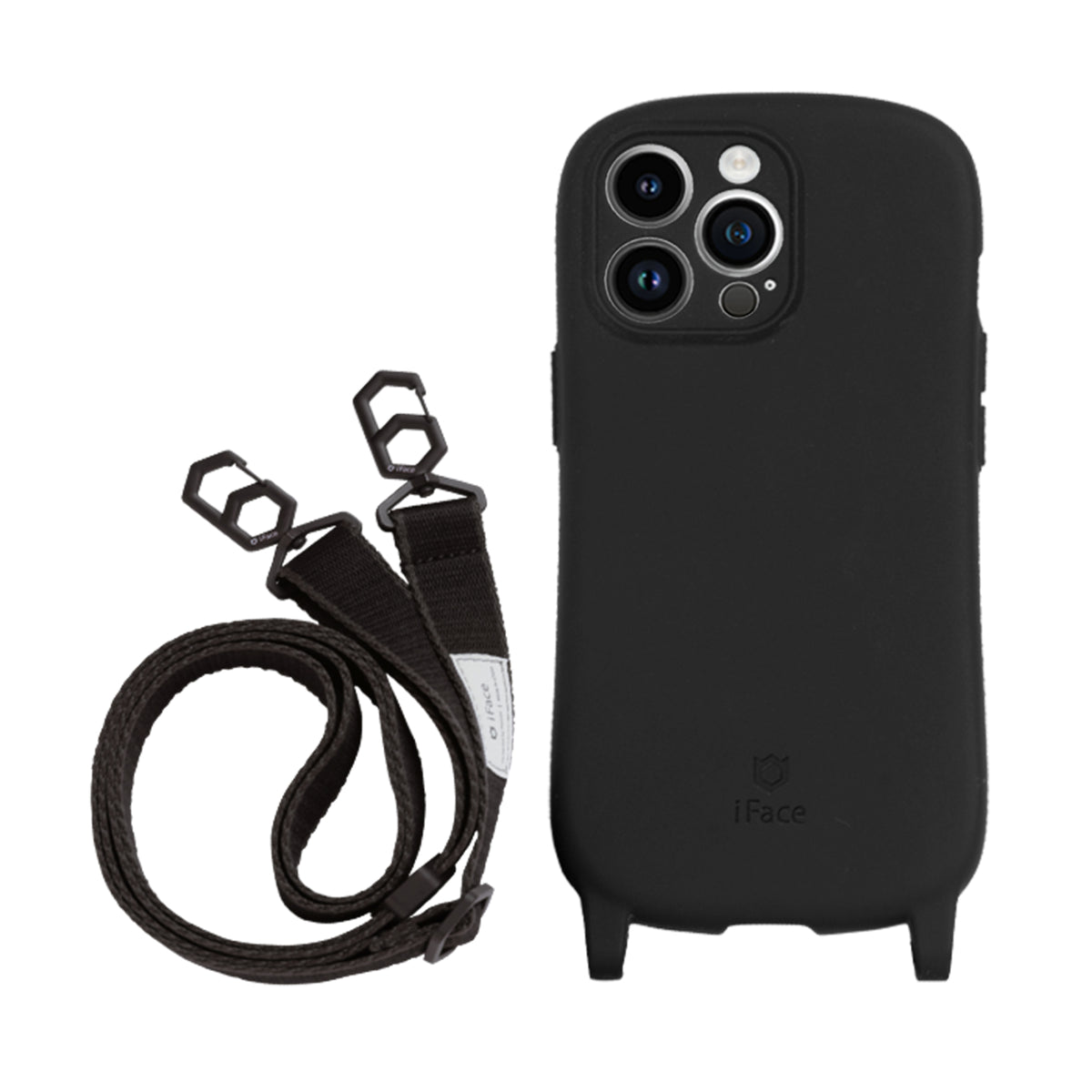 iPhone 14 and 14 Pro Crossbody Lanyard + Case Set - Black