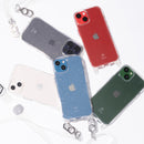 iPhone 14 / 14 Pro Crossbody Lanyard + Case Set - Clear Glitter