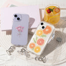 iPhone 14 / 14 Pro Crossbody Lanyard + Case Set - Clear Glitter