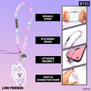 LINE Friends BT21 Beaded Charm Mobile Phone Wrist Strap - MANG