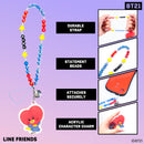 LINE Friends BT21 BABY Beaded Charm Mobile Phone Wrist Strap - TATA