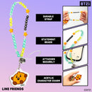 LINE Friends BT21 Beaded Charm Mobile Phone Wrist Strap - SHOOKY