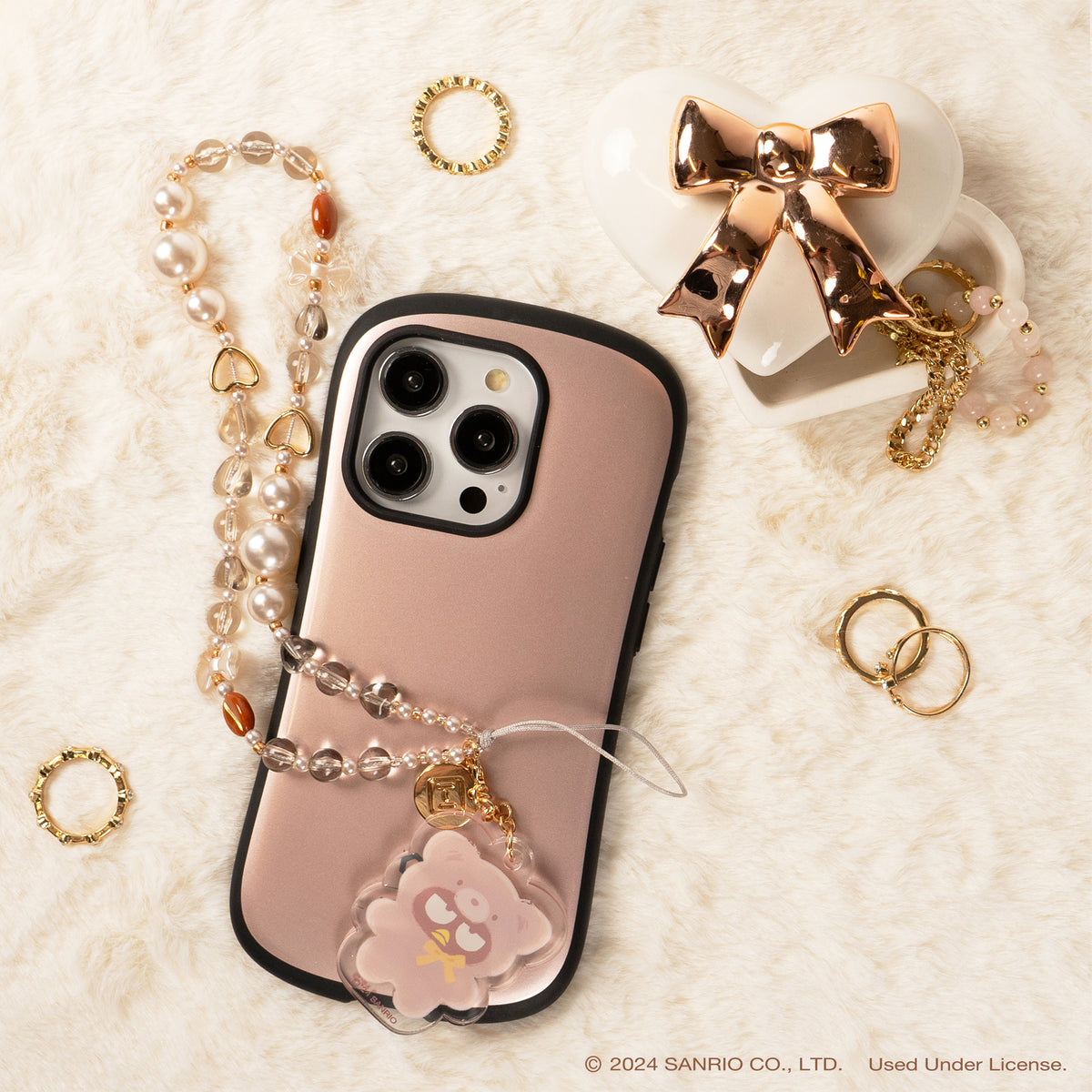 Badtz-Maru Latte Bear Beaded Charm Mobile Phone Wrist Strap Badtz-Maru Latte Bear Beaded Charm Mobile Phone Wrist Strap