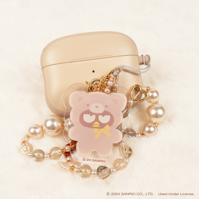 Sanrio Latte Bear Beaded Charm Mobile Phone Wrist Strap - Badtz-Maru