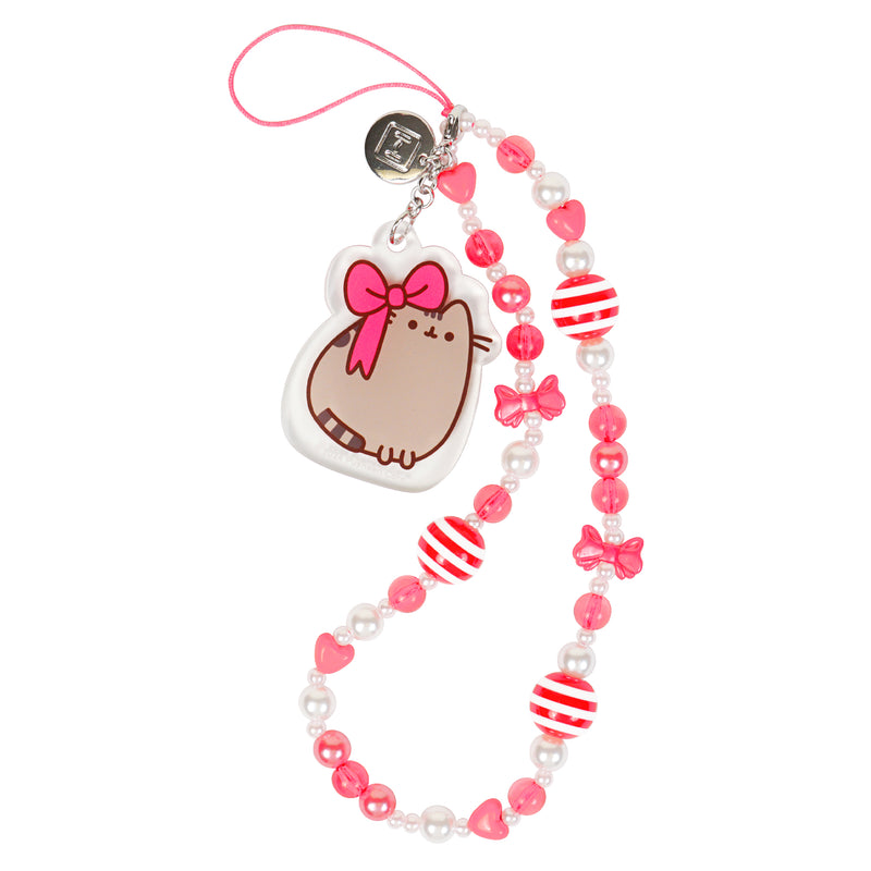 Pusheen the Cat Beaded Charm Mobile Phone Wrist Strap [Special Christmas Edition]