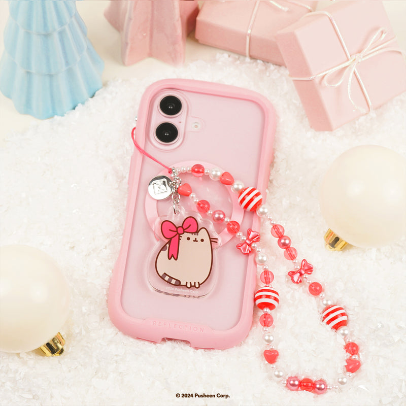 Pusheen the Cat Beaded Charm Mobile Phone Wrist Strap [Special Christmas Edition]