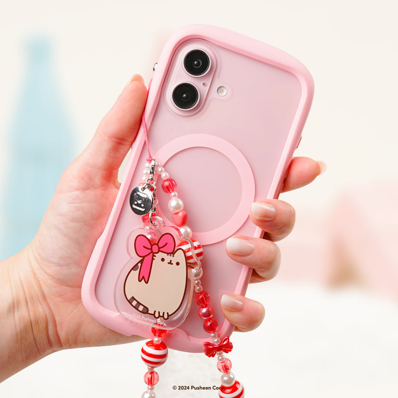 Pusheen the Cat Beaded Charm Mobile Phone Wrist Strap [Special Christmas Edition]