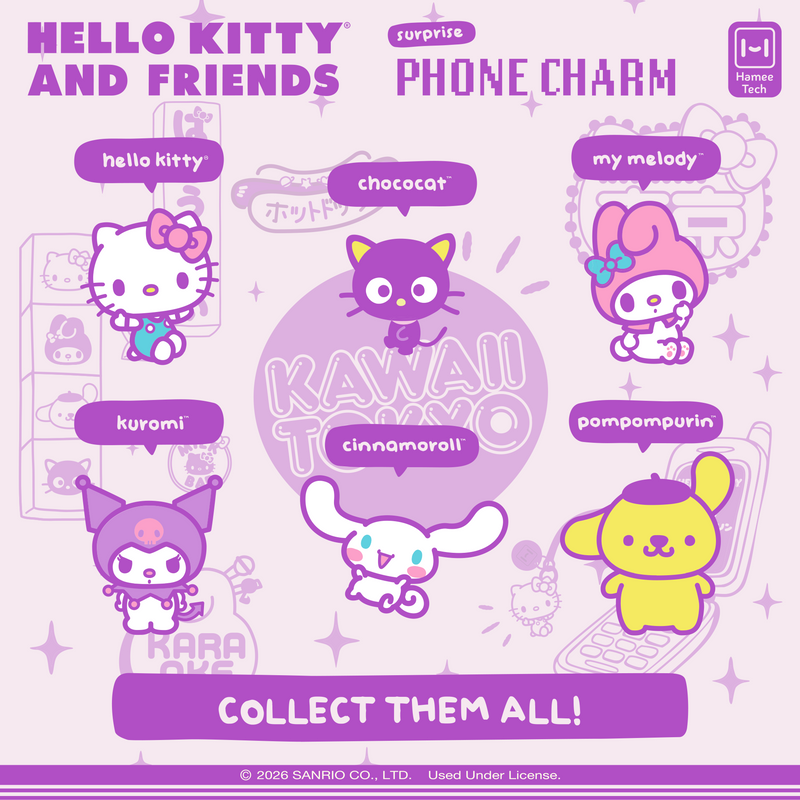 Hello Kitty® and Friends Blind Box Enamel Phone Charms (S1 - Kawaii To