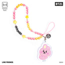 LINE Friends BT21 Beaded Charm Mobile Phone Wrist Strap - COOKY