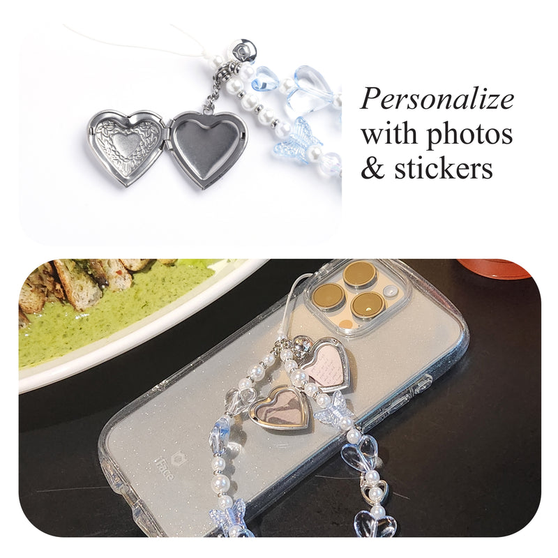 [Charmed by iFace] Phone Charm Wrist Strap Accessory  - Heart Locket Strap