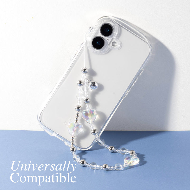 [Charmed by iFace] Phone Charm Wrist Strap Accessory  - Iridescent Heart