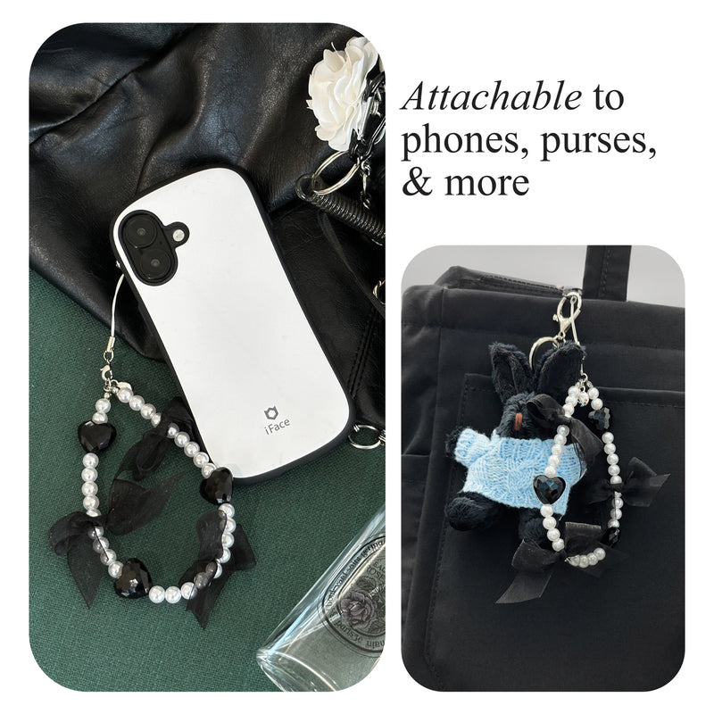 [Charmed by iFace] Phone Charm Wrist Strap Accessory  - Satin Bows