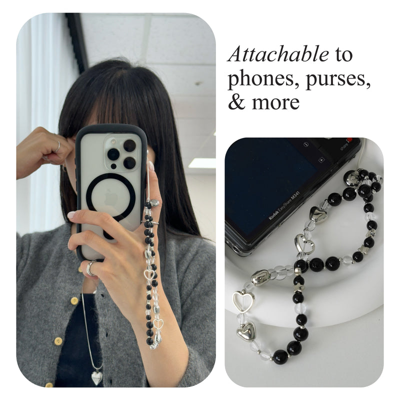 [Charmed by iFace] Phone Charm Wrist Strap Accessory  - Shiny Heart