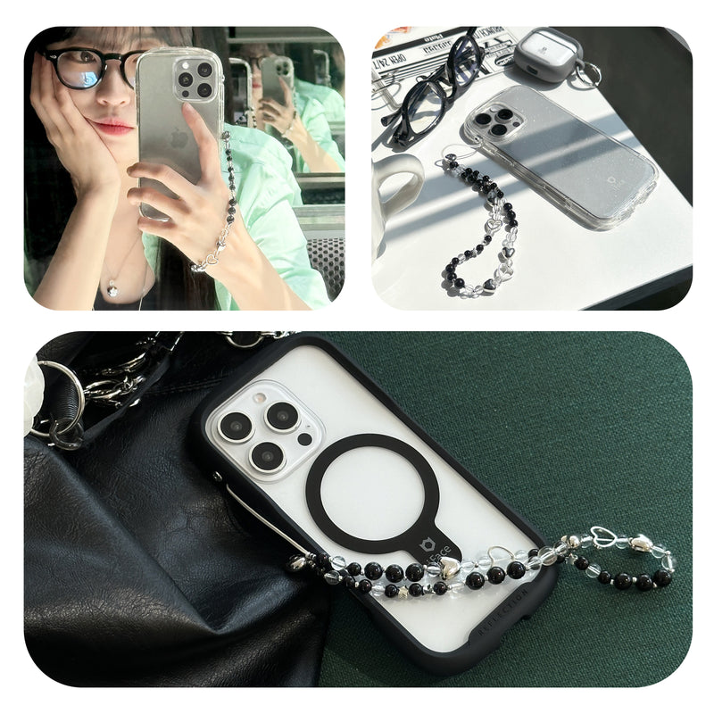 [Charmed by iFace] Phone Charm Wrist Strap Accessory  - Shiny Heart