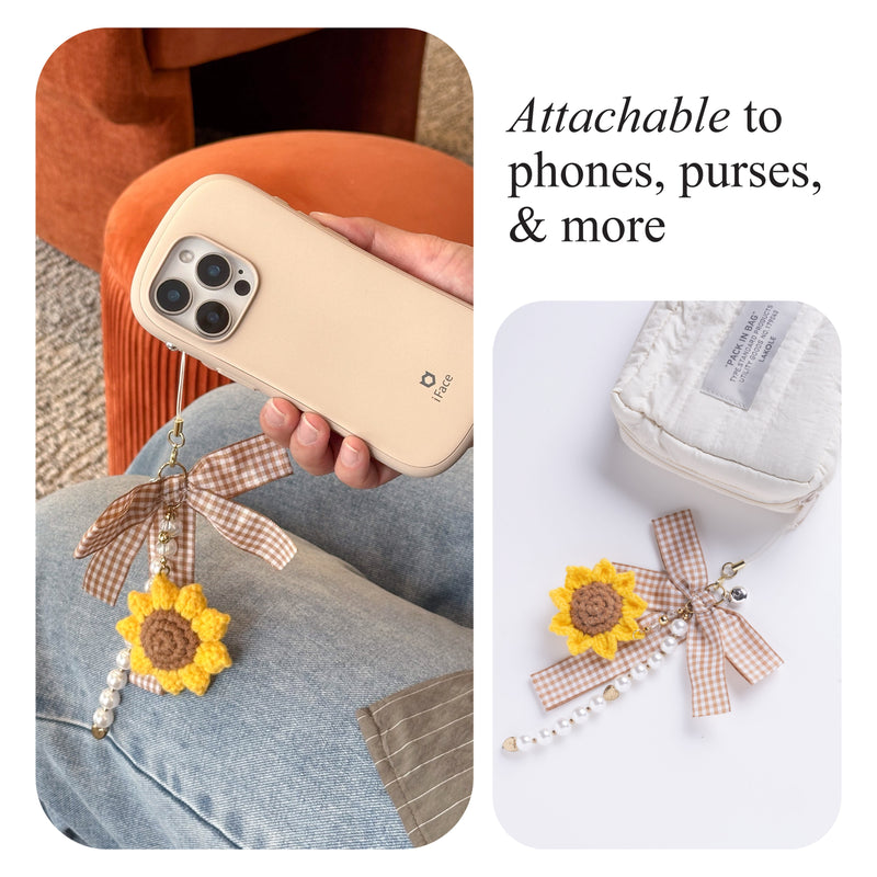 [Charmed by iFace] Phone Charm Accessory - Knitted Sunflower