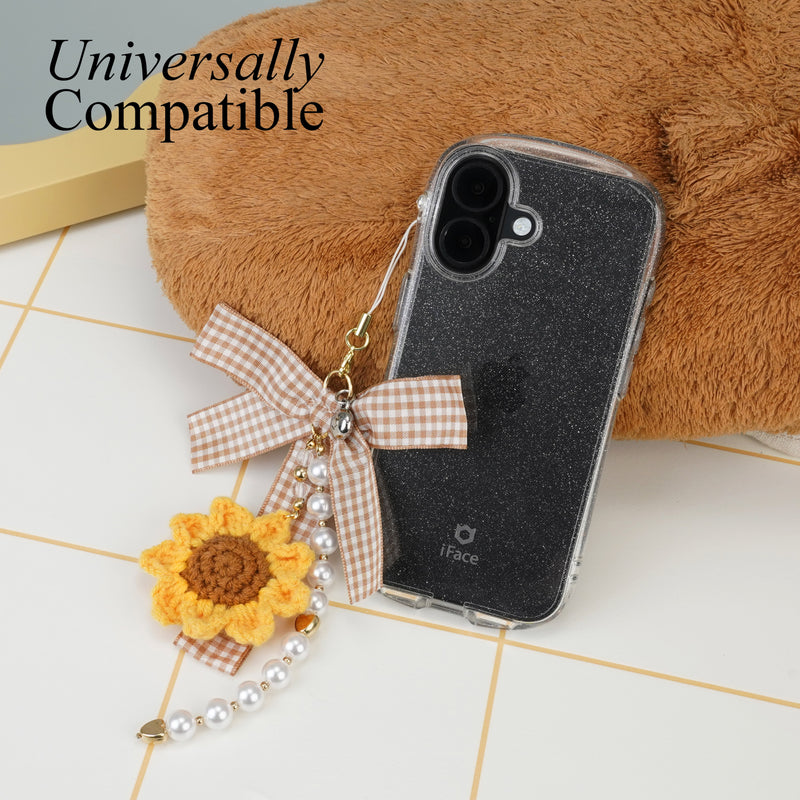 [Charmed by iFace] Phone Charm Accessory - Knitted Sunflower