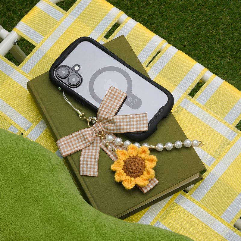 [Charmed by iFace] Phone Charm Accessory - Knitted Sunflower