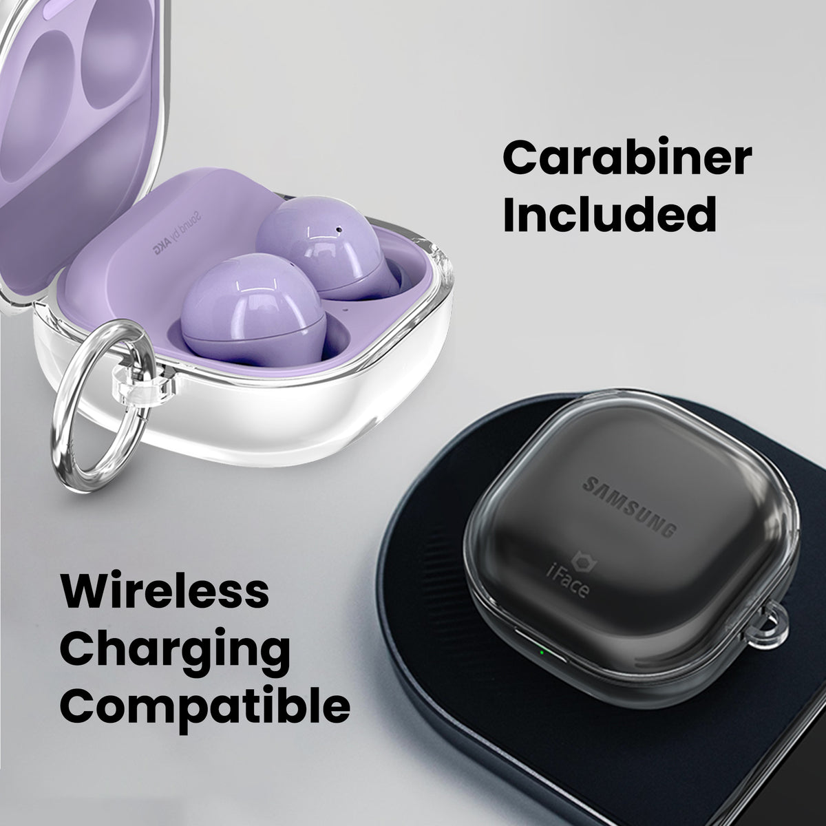 Galaxy Buds2 Pro iFace クリアケース&ストラップ付き Look in Clear Case for Samsung Galaxy Buds 2 Pro / Galaxy