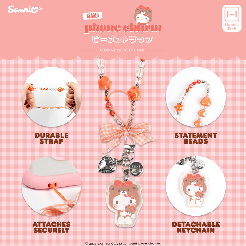 Sanrio Cosplay Friends Beaded Charm Mobile Phone Wrist Strap-Hello Kitty®