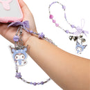 Sanrio Cosplay Friends Beaded Charm Mobile Phone Wrist Strap-Kuromi™