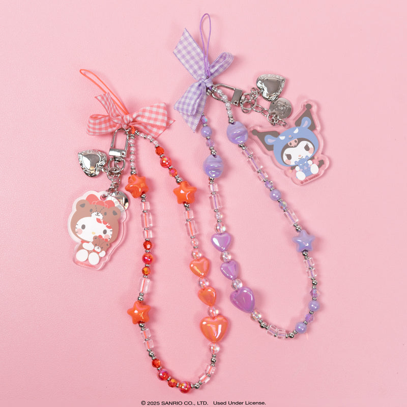 Sanrio Cosplay Friends Beaded Charm Mobile Phone Wrist Strap-Kuromi™