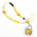 Sanrio Gudetama Beaded Charm Mobile Phone Wrist Strap