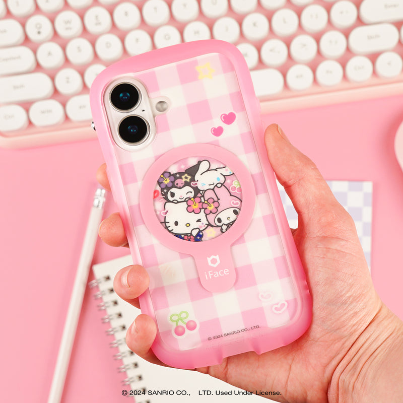 Sanrio Deco Inner Sheet for iPhone 16 Series - Kogyaru Gingham