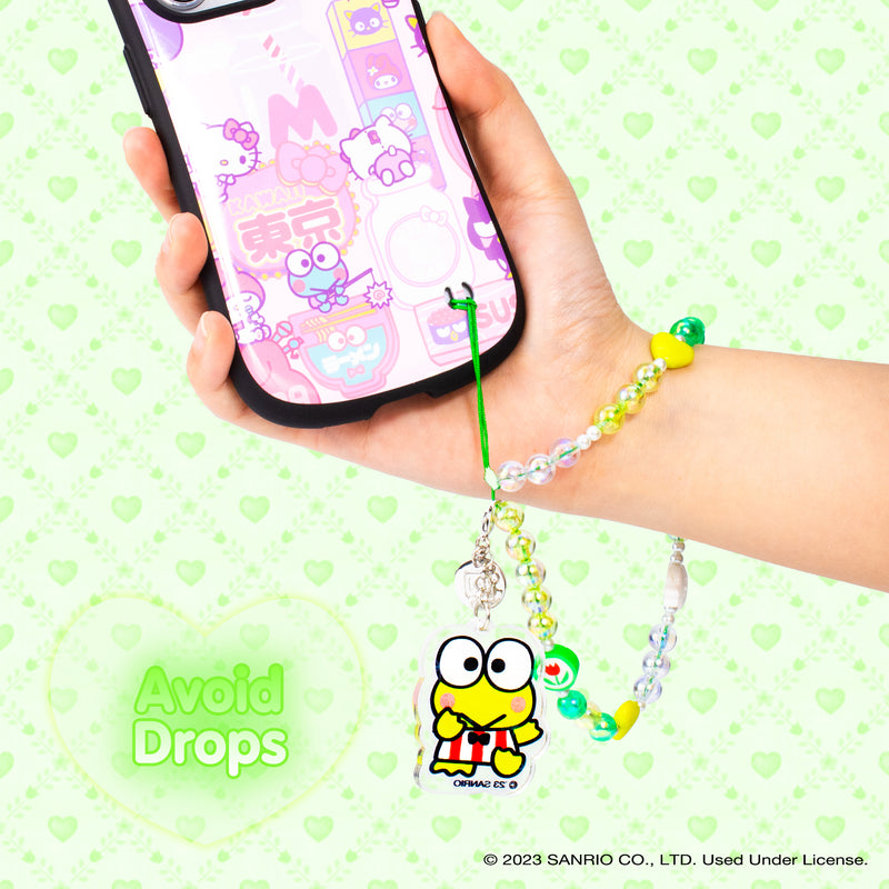 Sanrio Keroppi Beaded Charm Mobile Phone Wrist Strap Sanrio Keroppi Beaded Charm Mobile Phone Wrist Strap