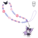 Sanrio Kuromi Beaded Charm Mobile Phone Wrist Strap (Kuromi & Baku)