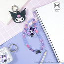 Sanrio Kuromi Beaded Charm Mobile Phone Wrist Strap (Kuromi & Baku)