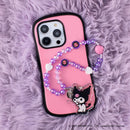 Sanrio Kuromi Beaded Charm Mobile Phone Wrist Strap
