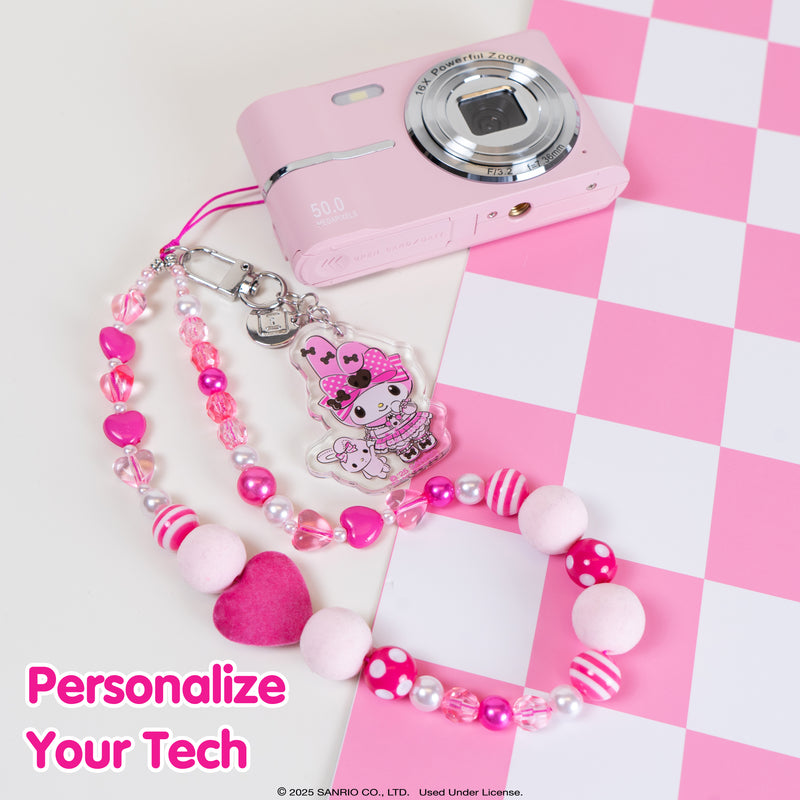 Sanrio My Melody 50th Anniversary Beaded Charm Mobile Phone Wrist Strap [Limited Edition]