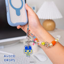 Tamagotchi Beaded Charm Mobile Phone Wrist Strap - Mametchi