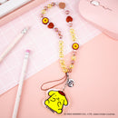 Sanrio Pompompurin Beaded Charm Mobile Phone Wrist Strap