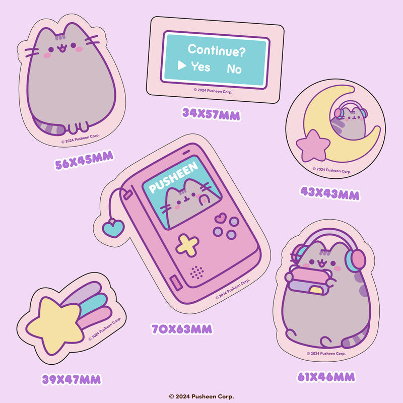 Pusheen the Cat Deco Stickers - Gamer Girl