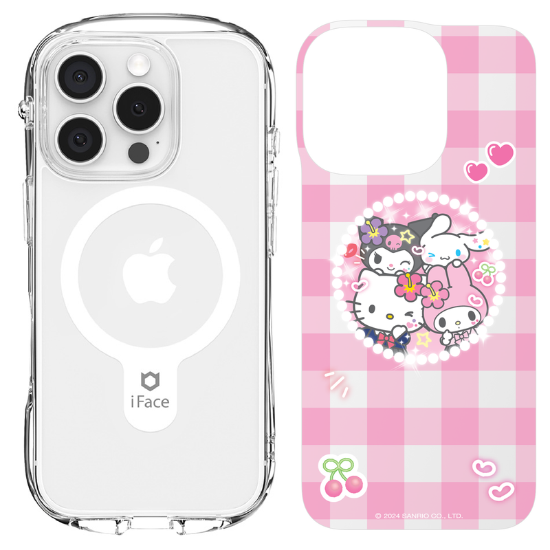 Sanrio Deco Inner Sheet for iPhone 16 Series - Kogyaru Gingham