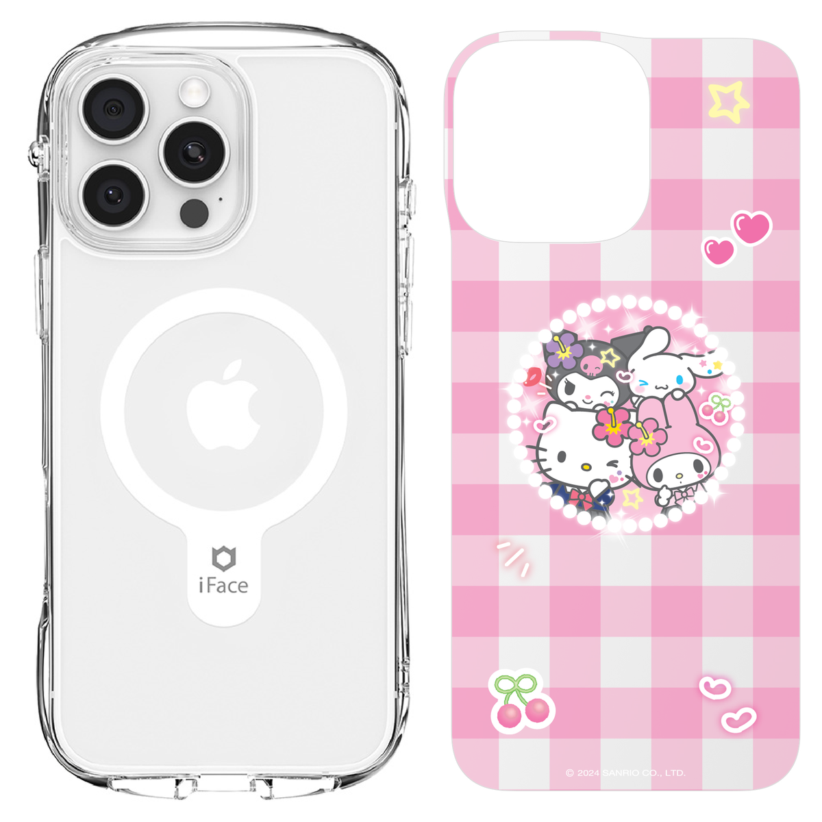 iFace Sanrio Deco Inner Sheet for iPhone 16 Series - Kogyaru Gingham