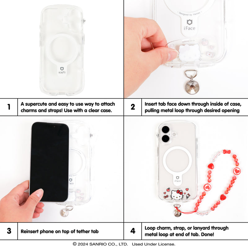 iPhone 16 Series Reflection MagSafe Case [Black] + Hello Kitty Tether Tab