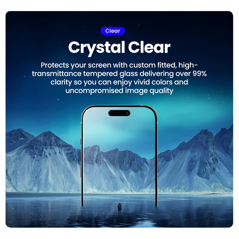 iPhone 16 Tempered Glass Film Screen Protector - Privacy