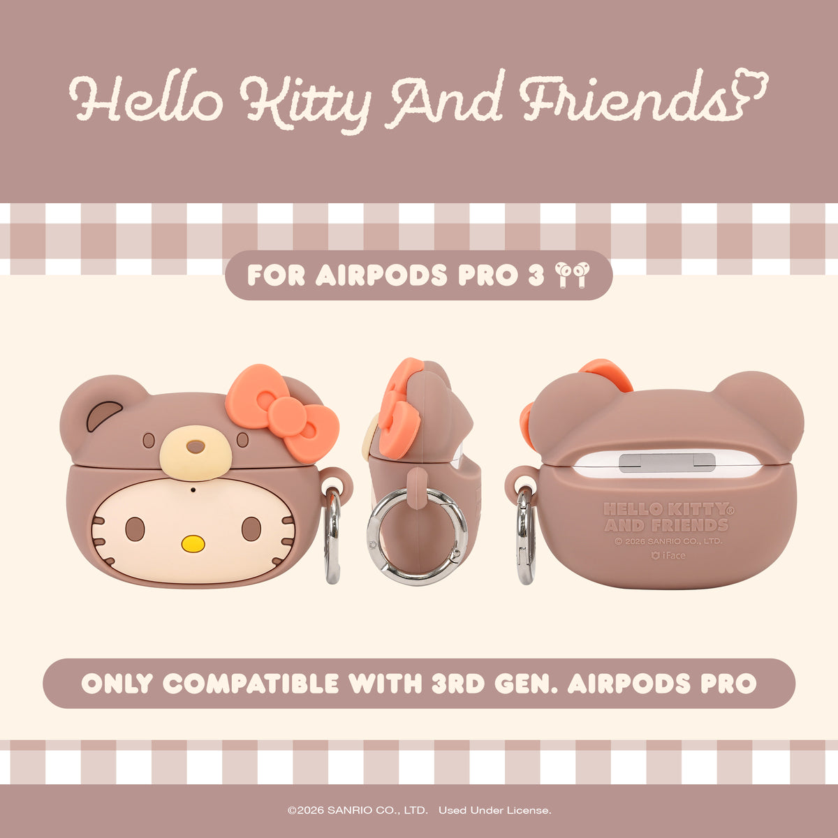 iFace Hello Kitty® and Friends Latte Bear Series AirPods Pro 3 Case –